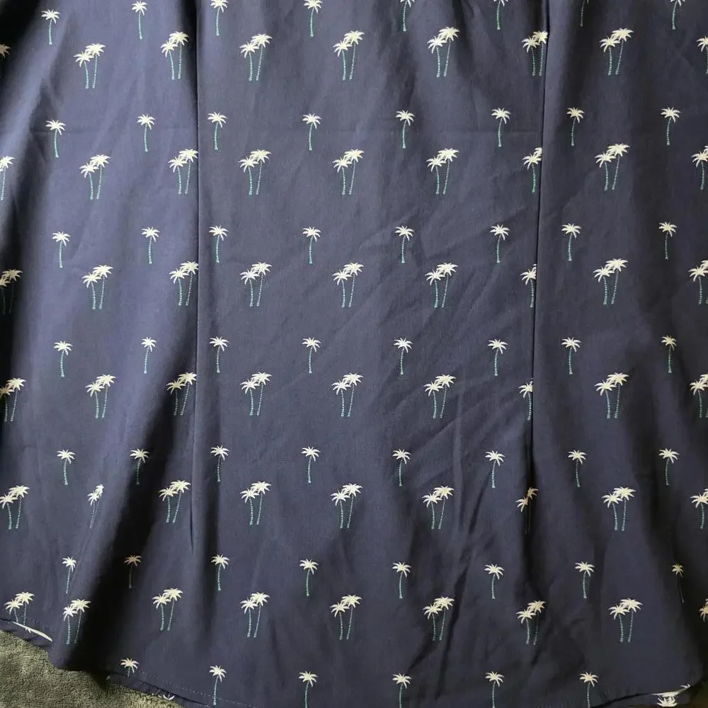 Mizzen+Main Performance Classic Short Sleeve Button Up with Palm Tree